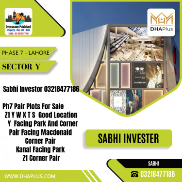 1 Kanal Residential Plot for Sale in Sector Y -  Phase 7, Lahore - (DP-37450)