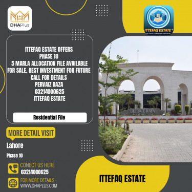 5 Marla Residential File for Sale in Phase 10, Lahore - (DP-37468)