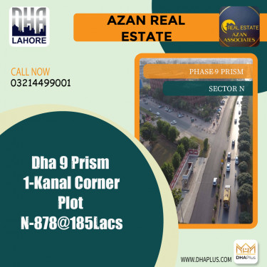 1 Kanal Residential Plot for Sale in Sector N -  Phase 9 Prism, Lahore - (DP-37477)