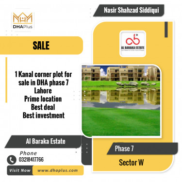1 Kanal Residential Plot for Sale in Sector W -  Phase 7, Lahore - (DP-37485)