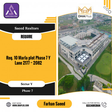 10 Marla Required Residential Plot in Sector Y -  Phase 7, Lahore - (DP-37488)