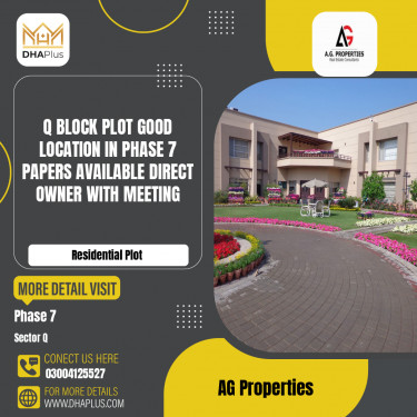 1 Kanal Residential Plot for Sale in Sector Q -  Phase 7, Lahore - (DP-37491)