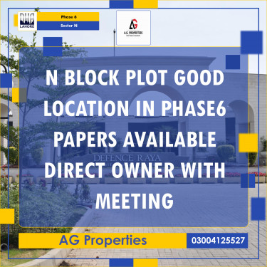 1 Kanal Residential Plot for Sale in Sector N -  Phase 6, Lahore - (DP-37493)