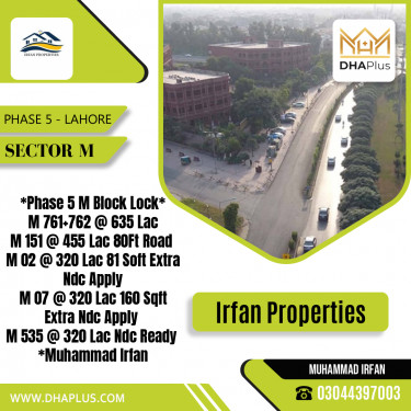 1 Kanal Residential Plot for Sale in Sector M -  Phase 5, Lahore - (DP-37496)