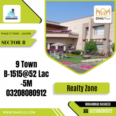 5 Marla Residential Plot for Sale in Sector B -  Phase 9 Town, Lahore - (DP-37508)