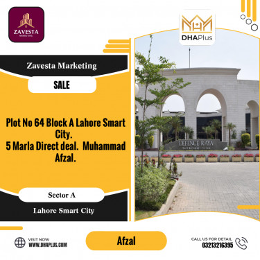 5 Marla Residential Plot for Sale in Sector A -  Lahore Smart City, Lahore - (DP-37515)