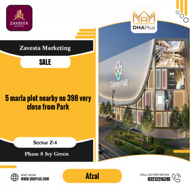 5 Marla Residential Plot for Sale in Sector Z-4 -  Phase 8 Ivy Green, Lahore - (DP-37517)