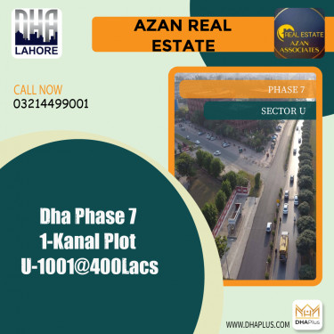 1 Kanal Residential Plot for Sale in Sector U -  Phase 7, Lahore - (DP-37520)