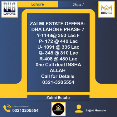 1 Kanal Residential Plot for Sale in Phase 7, Lahore - (DP-37530)