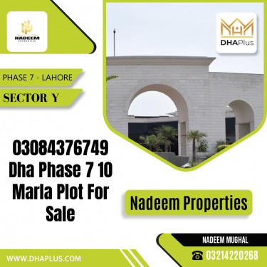 10 Marla Residential Plot for Sale in Sector Y -  Phase 7, Lahore - (DP-37544)