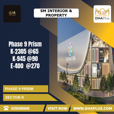 5 Marla Residential Plot for Sale in Sector K -  Phase 9 Prism, Lahore - (DP-37592)