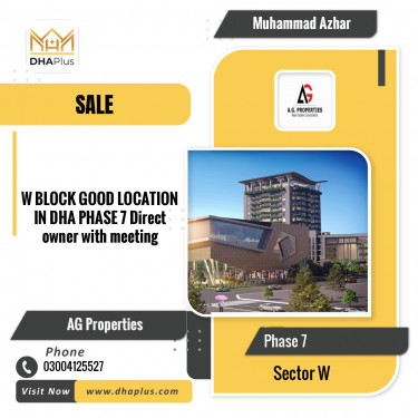 1 Kanal Residential Plot for Sale in Sector W -  Phase 7, Lahore - (DP-37594)