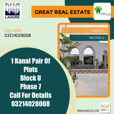 2 Kanal Residential Plot for Sale in Sector U -  Phase 7, Lahore - (DP-37617)