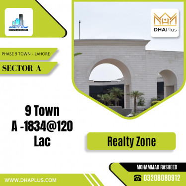 5 Marla Residential Plot for Sale in Sector A -  Phase 9 Town, Lahore - (DP-37624)