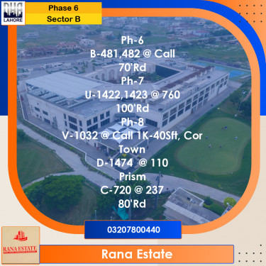 2 Marla Residential Plot for Sale in Sector B -  Phase 6, Lahore - (DP-37657)