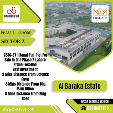 2 Kanal Residential Plot for Sale in Sector Z -  Phase 7, Lahore - (DP-37660)