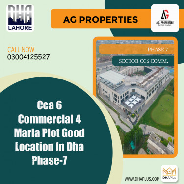4 Marla Commercial Plot for Sale in Sector CC6 Commercial -  Phase 7, Lahore - (DP-37665)