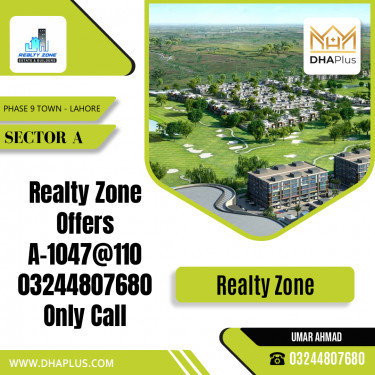 5 Marla Residential Plot for Sale in Sector A -  Phase 9 Town, Lahore - (DP-37679)
