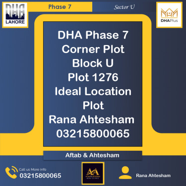1 Kanal Residential Plot for Sale in Sector U -  Phase 7, Lahore - (DP-37690)