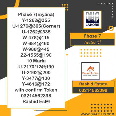 1 Kanal Residential Plot for Sale in Sector U -  Phase 7, Lahore - (DP-37692)