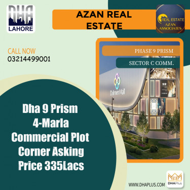 4 Marla Commercial Plot for Sale in Sector C Commercial -  Phase 9 Prism, Lahore - (DP-37717)