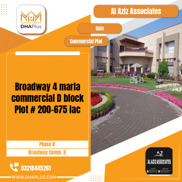 4 Marla Commercial Plot for Sale in Broadway Commercial D -  Phase 8, Lahore - (DP-37718)