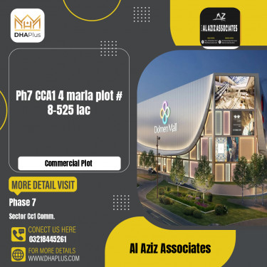 4 Marla Commercial Plot for Sale in Sector CC1 Commercial -  Phase 7, Lahore - (DP-37719)