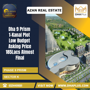 1 Kanal Residential Plot for Sale in Sector K -  Phase 9 Prism, Lahore - (DP-37720)