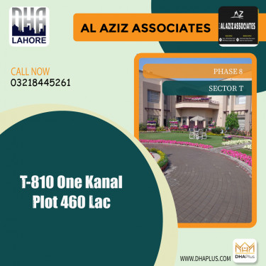 20 Marla Residential Plot for Sale in Sector T -  Phase 8, Lahore - (DP-37721)