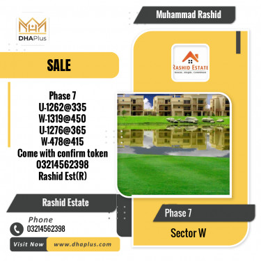 1 Kanal Residential Plot for Sale in Sector W -  Phase 7, Lahore - (DP-37736)