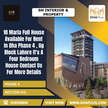 10 Marla Residential House for Rent in Sector GG -  Phase 4, Lahore - (DP-37746)