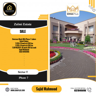 10 Marla Residential Plot for Sale in Sector T -  Phase 7, Lahore - (DP-37749)
