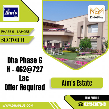 1 Kanal Residential Plot for Sale in Sector H -  Phase 6, Lahore - (DP-37754)