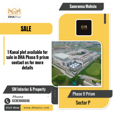 1 Kanal Residential Plot for Sale in Sector P -  Phase 9 Prism, Lahore - (DP-37758)