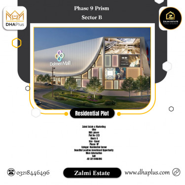 20 Marla Residential Plot for Sale in Sector B -  Phase 9 Prism, Lahore - (DP-37761)