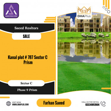1 Kanal Residential Plot for Sale in Sector C -  Phase 9 Prism, Lahore - (DP-37766)