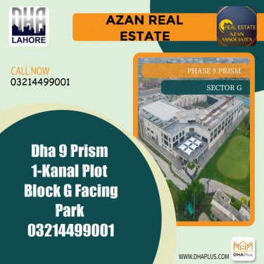 1 Kanal Residential Plot for Sale in Sector G -  Phase 9 Prism, Lahore - (DP-37772)