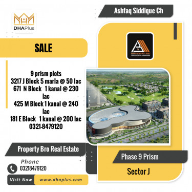 5 Marla Residential Plot for Sale in Sector J -  Phase 9 Prism, Lahore - (DP-37784)