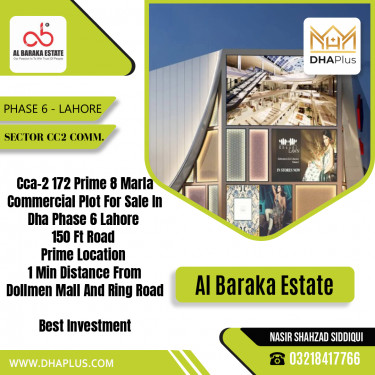8 Marla Commercial Plot for Sale in Sector CC2 Commercial -  Phase 6, Lahore - (DP-37792)