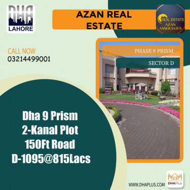 2 Kanal Residential Plot for Sale in Sector D -  Phase 9 Prism, Lahore - (DP-37804)