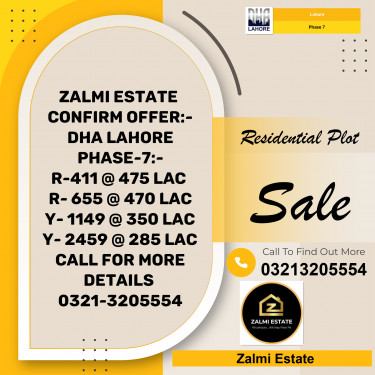 1 Kanal Residential Plot for Sale in Phase 7, Lahore - (DP-37808)
