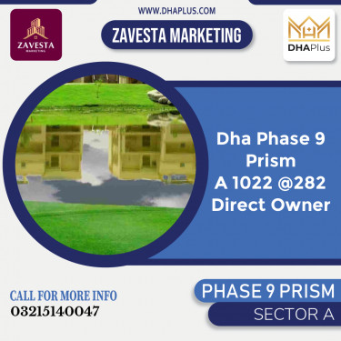 1 Kanal Residential Plot for Sale in Sector A -  Phase 9 Prism, Lahore - (DP-37822)