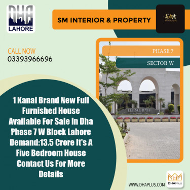 1 Kanal Residential House for Sale in Sector W -  Phase 7, Lahore - (DP-37859)