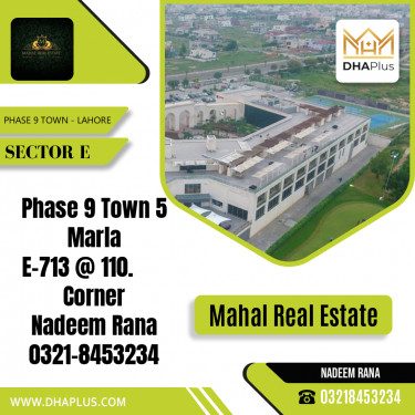 5 Marla Residential Plot for Sale in Sector E -  Phase 9 Town, Lahore - (DP-37883)
