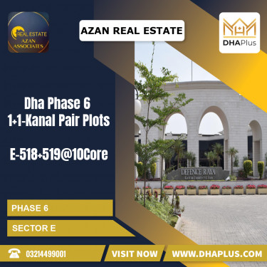 2 Kanal Residential Plot for Sale in Sector E -  Phase 6, Lahore - (DP-37890)