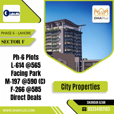 1 Kanal Residential Plot for Sale in Sector F -  Phase 6, Lahore - (DP-37938)