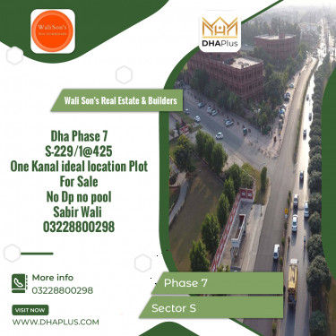1 Kanal Residential Plot for Sale in Sector S -  Phase 7, Lahore - (DP-37941)