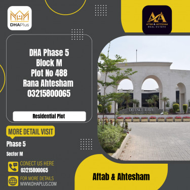 1 Kanal Residential Plot for Sale in Sector M -  Phase 5, Lahore - (DP-37943)