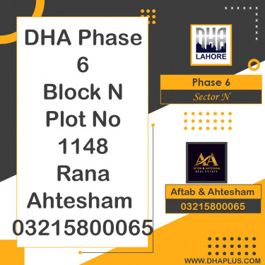 1 Kanal Residential Plot for Sale in Sector N -  Phase 6, Lahore - (DP-37944)