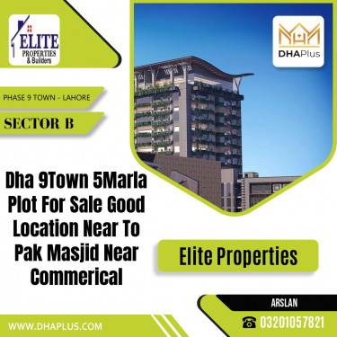 5 Marla Residential Plot for Sale in Sector B -  Phase 9 Town, Lahore - (DP-37957)